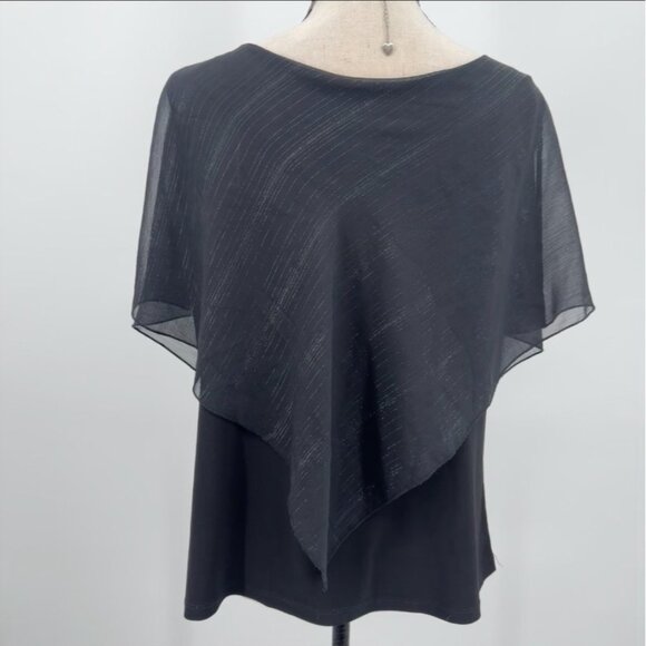 y2k sheer chiffon double layered blouse 2XL whimsygoth fairygrunge - Picture 2 of 8